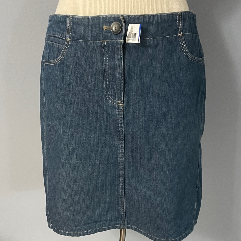 Ann Taylor Blue Denim Pencil Skirt